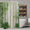 HNBFKD Cortina de Ducha de bambú con Tejido de poliéster, Paisaje de Plantas Verdes, Cortinas divisorias de baño con Ganchos, decoración del hogar 85x180cm/33x71in(WxH)