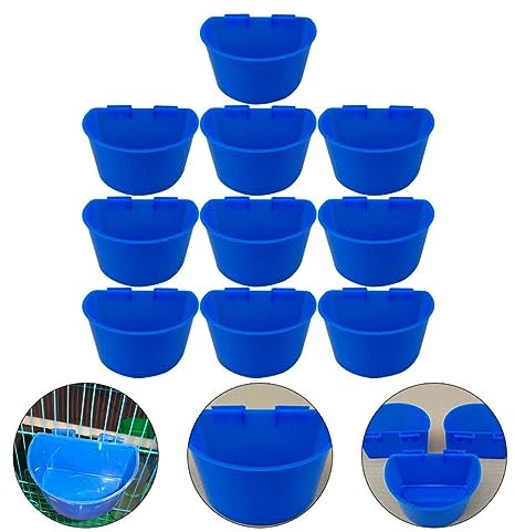 Happyyami 10stücke Taubenwasser-futterspender Aus Kunststoff Hängebecher Für Vögel Geeignet Für Papageien Tauben Und Finken Mit Aufhängevorrichtung Robust Und Leicht Zu Reinigen
