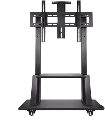 SaryEdge Universal TV Stand Floor TV Stand Mobile TV Stand Large Rolling TV Cart Floor Stand with Mount on Lockable Wheels Height Adjustable for 55-120 Inch TV Stand Flat S(