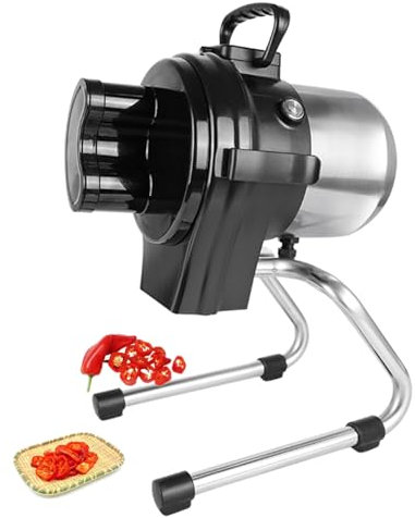 Affettatrice per Verdure Elettrica, Trita-Verdure Professionale da 110 W, Robot da Cucina con Taglia-Cipolle, 6000 Giri/Min, Spessore Regolabile 1-5mm per Cipolle,110SC