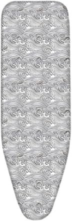 Housse Table À Repasser 120X40 Nuage Auspicieux Gris Housse pour Planche À Repasser Cotton Classic,avec Bande Élastique Resserrable, Thermo Reflect, Adaptée Aux Fers À Vapeur
