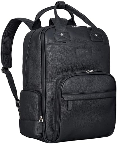 STILORD 'Fiena' Leder Wickelrucksack Groß Damen - großer Babyrucksack & Windelrucksack - elegante Wickeltasche im Vintage Stil - Lederrucksack aus Echtleder für Mamas