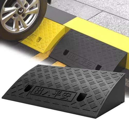Rampe de seuil de Porte, Rampe de seuil pour Fauteuil Roulant, Hauteur de 2/3/5/6 Pouces, Rampe d'accès en Caoutchouc pour Voiture, remorque, Scooter, vélo, Rampe de Garage Robust