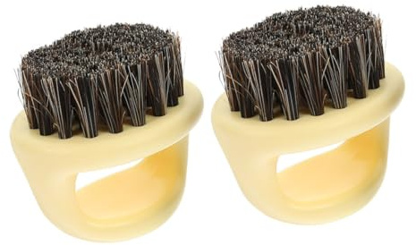 TOPBATHY Bartbürsten Entfernung Überschüssiger Haare zur Bartreinigung und 2 Stück Abs Material für Männer für Zuhause und Friseursalon