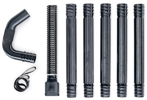 Vilgftyiet Kit de limpieza de canalones de techo sin esfuerzo 51667 para Toro, juego de herramientas de limpieza de canalones a nivel del suelo con múltiples accesorios, color negro