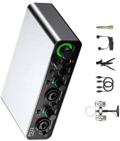 SHOOYIO Carte son Plug and Play pour contrôle des volumes sonores et écouteurs - Interfaces XLR faciles à utiliser