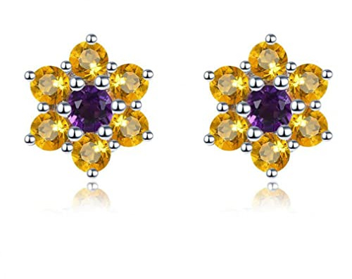 Boucles d'oreilles en tanzanite 925, pierres précieuses violettes solides, bijoux fins et élégants pour femmes 1