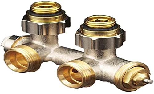 Oventrop Multiblock T/Mittenanschluss- Armatur Eckform IG 1/2 Zoll 50 mm Zweirohrarmatur