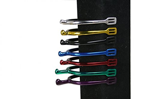 Sporen Reitsporen Edelstahlsporen rot blau lila schwarz Gold pink grün Länge 20mm, Farbe rot