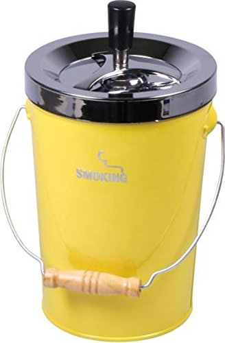 HA Schleuderascher KübelSmoking chrom/gelb 14cm, 375 g, 504864