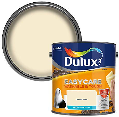 Dulux Easycare Washable & Tough Matt Emulsion Paint For Walls And Ceilings - Daffodil White 2.5 Litres