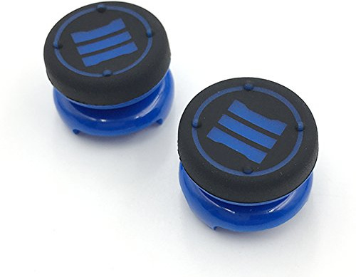 Lot de 2 capuchons de joystick analogiques pour manette de Playstation 4, Xbox 360, PS3 (bleu foncé)