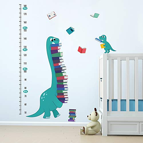 ufengke Wandtattoos Dinosaurier Messen Wandaufkleber Entfernbare Bücher Wachstum für Kinderzimmer Jungen Schlafzimmer