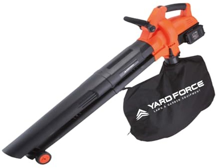 Yard Force 40V Cordless 3-in-1 Blower Vacuum & Mulcher with 230km/h Air Speed. Bare Tool, battery and charger not included.