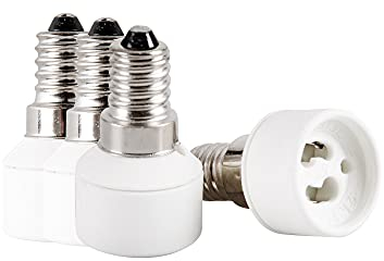 Mextronic Keramik Fassung Konverter 4x lampenfassung Adapter Konverter E14 Fassung auf G9 Sockel Lampenadapter für LED-Leuchtmittel, Halogenlampen, CFL Leuchtmittel