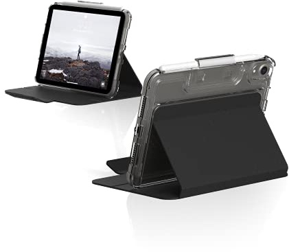 Urban Armor Gear U by UAG [U] Case Lucent Apple iPad Mini 6 Funda (2021/6ª generación) [Soporte, Wake/Sleep, Solapa Frontal magnética, Apple Pencil Soporte] Negro (Transparente) (12328N314040)