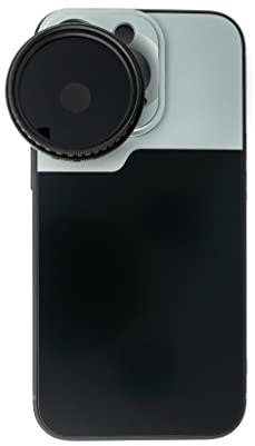 System-S ND Vario Filter 37 mm 2 bis 4000 Neutraldichte mit Hülle für iPhone 13 Pro Schwarz