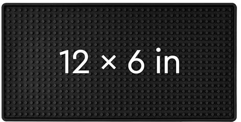 Radical Impact Rubber Bar Mat 18 in x 12 in, Durable Drip Mat and Stylish Non-Slip Non-Toxic Soft Black Mat for Counter Top for Home Decor, Thick Heat-Resistant Bar mat