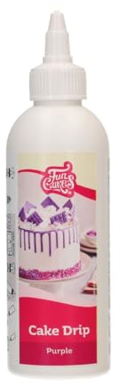 FunCakes Cake Drip Zuckerglasur, Purple, 180 g | Köstlichergeschmack, Einfach zu Verwenden, Perfekt für Tropfkuchen, Dripgeschmack nach Süßer Vanillegeschmack