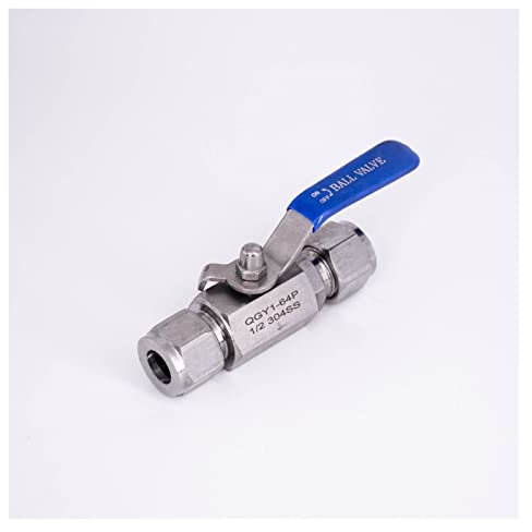 MGRAS Fit 6/8 / 10/12 / 14mm 1/43/8 1/2Röhre Od. Kompressionskugelventil 304 Edelstahl Kugelhahn (Specification : 8mm)