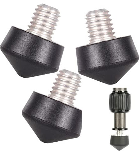 PLATEYTR 3 Pcs Universal Rubber Tripod Foot, Antideslizante M8 Rubber Foot Pad Photography Accessories 1/4 Inch or 3/8 Inch Compatible for Tripod or Monopod(3/8 Inch)