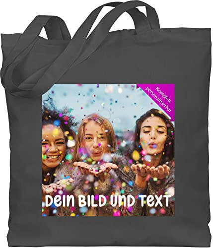 Geschenk mit Namen personalisiert by Shirtracer - Baumwolltasche - Foto eigenem - Fotogeschenk I Geschenk Bild personalisiert I Geschenk mit Bild I Custom Photo