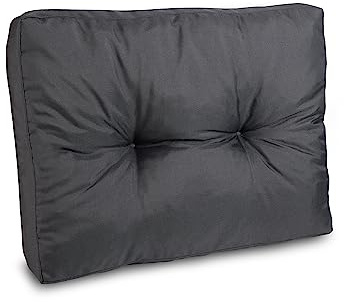 King Matratzen Sitzkissen Kissen Polster Auflage - Premium Wasserdicht Rückenkissen Loungekissen Bodenkissen Rattan Viele Größen (Rückenkissen: 70 x 40 cm GRAU)