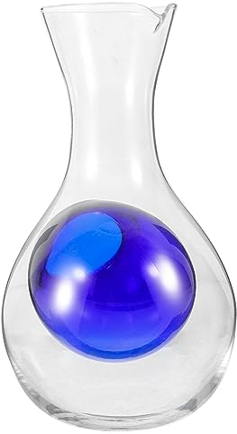 HOMSFOU Glass Wine Dispenser Whiskey Bottle Red Wine Jug Decanter for Drinks Dublin Wine Decanter Flutes Wine Decanter with Aerator Beer Cup Accessories Dinner Party Ice Bucket