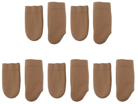 LT Easiyl 10 Pezzi Di Protezione Per Le Dita In Pelle Marrone Per Infeltrimento Ad Ago Per Maglieria Ditali Protezioni Per Dita Strumenti Per Lavori Manuali Cucito Cucito Lavorazione Manuale