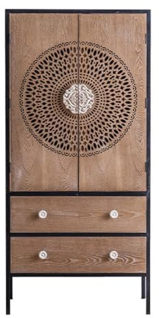 MPOPO Entryway Cabinet Bed And Breakfast Home Entry Entrance Cabinet Multi-functional Retro Distressed Solid Wood Sideboard Storage Storage Cabinet Kitchen Storage Cabinet