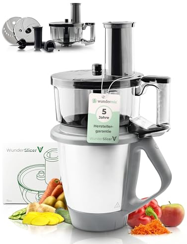 Wundermix - WunderSlicer® V2 Gemüseschneider für Thermomix TM6, TM5 • Gemüse & Obst schneiden & raspeln im Thermomix • Innovative Küchenhilfe • Made in Germany