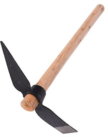 Attrezzo Manuale, Piccone da Giardino, Piccone da Giardino in Acciaio Ad Alto Tenore di Carbonio con Manico in Legno di Balsamo Verde per Scavare Diserbo Tornitura del Terreno,