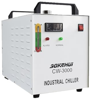 CW-3000 Industrial Water Chiller, Suitable for 50W 60W 80W 100W 130W Laser Engravers, 9L Water Tank Capacity, Multiple Alarm Functions