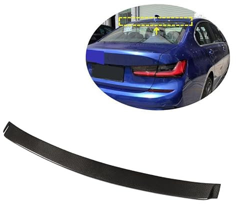 INRNT Auto Heckspoiler für BMW 3Series G20 2019 2020 2021 2022 2023,Kohlefaser Dach Heckflügel Flügel Kofferraumspoiler Umbauzubehör Zubehör