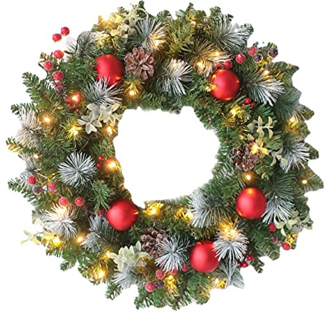 KONTONTY Guirnalda Navideña Decorativa Luces Led para Puertas Paredes y Chimeneas Fiestas De Navidad