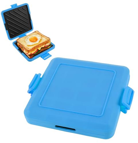 Microwave Toastie Sandwich Maker, Grilled Cheese Maker with Adjustable Silicone Straps, Nonstick Plate Sandwich Maker Heatwave Technology Sandwich Toaster for Cooking Delicious Crispy Sandwiches