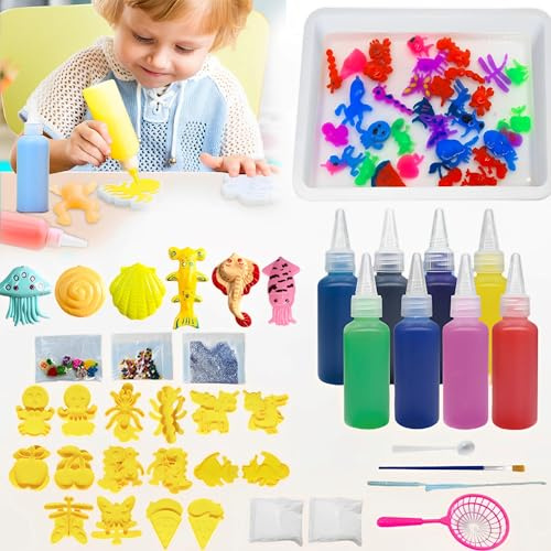 JIAMIAN DIY Magisk Vattenpark Set, Hydrogel, Marint Liv Tema, 3D Spel, 3+ Barns Pedagogiska Leksaker, Lämplig För Barns Tema Fest Semester