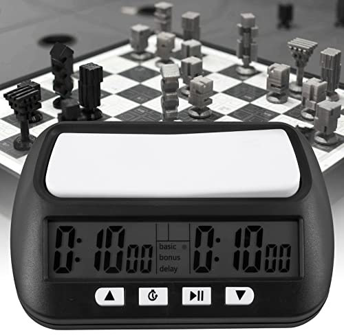 Kopinma Digitale Schachuhr, digitaler Schach-Timer & Spiel-Timer, Mehrzweck-tragbare professionelle Schachuhr für Schach