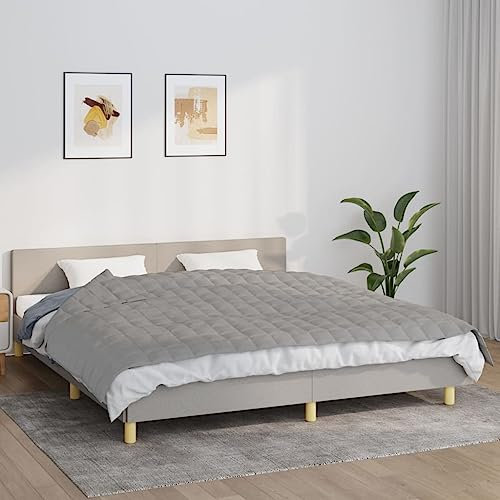 Lauuoeriau Bettwäsche & Bettwäsche, Bettwäsche, Decken, Gewichtsdecke, Grau, 155 x 220 cm, 7 kg Stoff