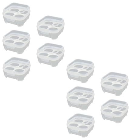 Sxmrmnx Caja de almacenamiento portátil para huevos a prueba de golpes al aire libre, bandeja de huevos inastillable, caja protectora de plástico para el hogar
