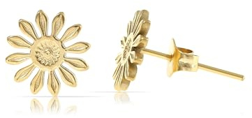 Made by Nami Set Blumen Ohrstecker aus Chirurgischem Edelstahl in Silber oder Gold Geschenke für Frauen Wasserfester Schmuck Minimalistischer Schmuck