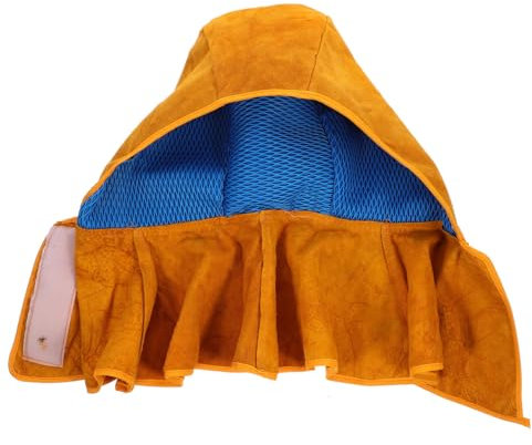 QUMIIRITY Casco De Soldadura Protector Ignífugo Gorra Vaca Protección Cuello Hombros Accesorio De Protección Para Soldadores