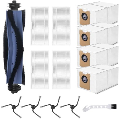 C10 Accessories Kit Replacement for eufy Robot Vacuum C10,1 Main Brush,4 Side Brushes,4 HEPA Filters,6 Replacement Dust Bags,1 Cleaning Tools