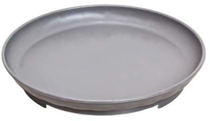 FZL02068LM Soucoupe Petits Pots de Fleurs en résine, soucoupes Rondes for Plantes d'intérieur et d'extérieur Coupelle Pot de Fleur(Grigio,Grand)