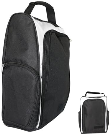 Sac à chaussures pour salle de sport - Sac de rangement à fermeture éclair avec poignée de transport - Sac à chaussures de golf avec poches latérales pour accessoires - Pour studio de sport, extérieur