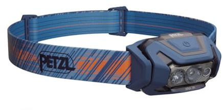 PETZL ARIA 2R RGB Stirnlampe - Leichte & Wiederaufladbare 625 Lumen Stirnlampe - Blau
