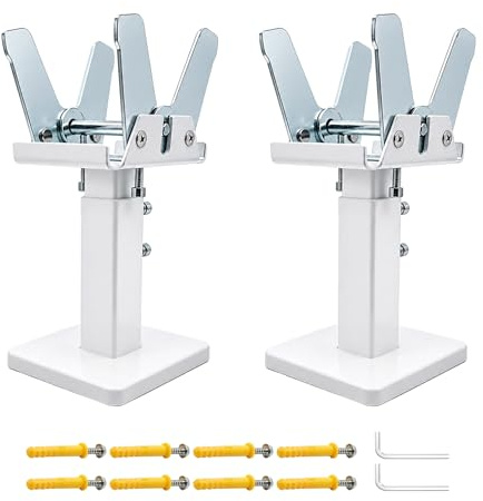2pcs Floor Mounting Radiator Leg Kit, 14-21cm Height Adjustable Radiator Floor Mounting Feet Kit, Floor Mounting Brackets for Panel Radiators, Heavy Duty Radiator Support Stand