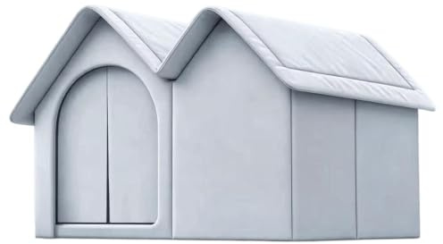 Casa de Perro con Aire Acondicionado Recinto Aislado de Tela Oxford | Casa Fría para Mascotas para Raza Pequeña Mediana Cachorro Gato Exterior Interior Jardín Patio Balcón Playa