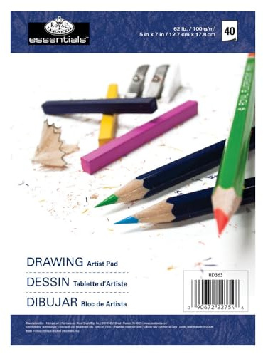 ROYAL BRUSH Essentials Drawing Artist Paper Pad 5X7-40 Sheets