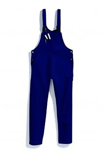 BP Workwear Basic 1482-060-10 Latzhose - Stoffhosenträger mit Gummieinsatz - Taschen für Knieschoner - Reine Baumwolle - Stämmige Passform - Größe: 46 - Farbe: dunkelblau